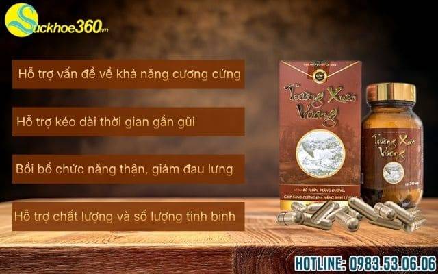 Công dụng viên uống Trường Xuân Vương