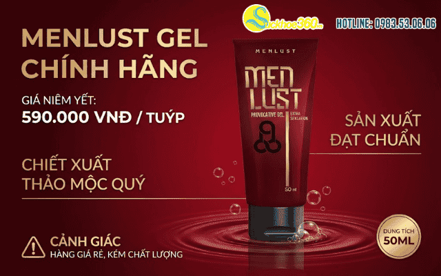 Sản phẩm Gel Menlust giá bao nhiêu?