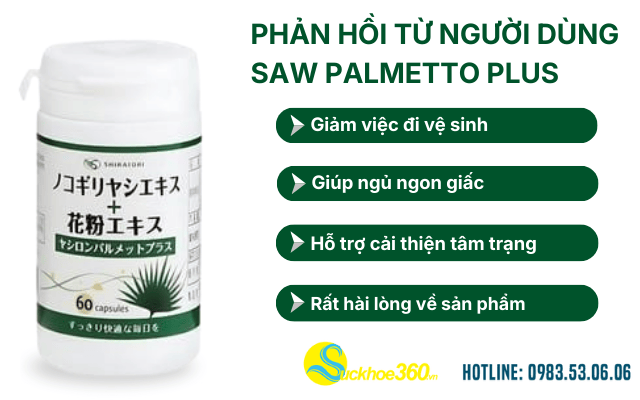 Phản hồi từ người dùng về viên uống Saw Palmetto Plus