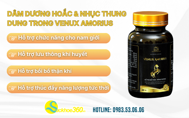 Sự kết hợp giữa Dâm dương hoắc và Nhục thung dung trong Venux Amorius