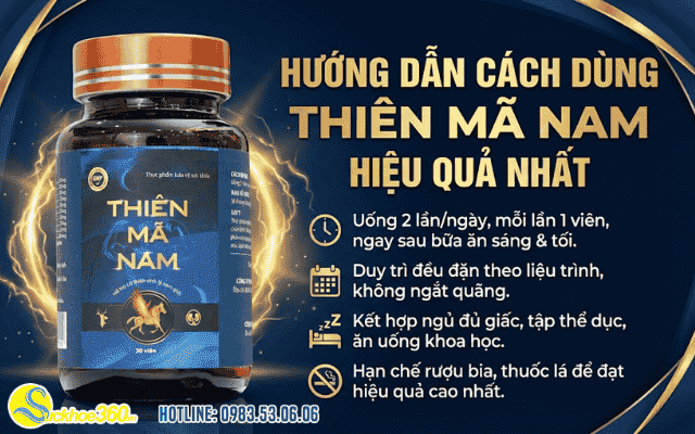 Hướng dẫn cách dùng Thiên Mã Nam hiệu quả nhất từ nhà sản xuất