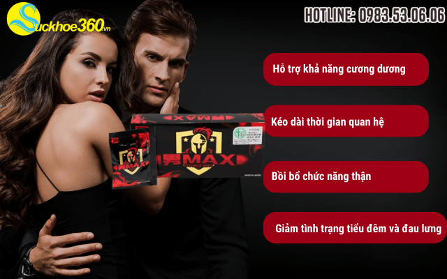 5 tác dụng của Otoko Max giúp lấy lại phong độ nam giới