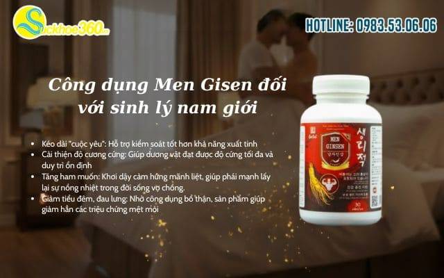 Công dụng Men Gisen đối với sinh lý nam giới