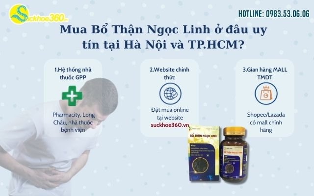 Mua Bổ Thận Ngọc Linh ở đâu uy tín tại Hà Nội và TP.HCM?