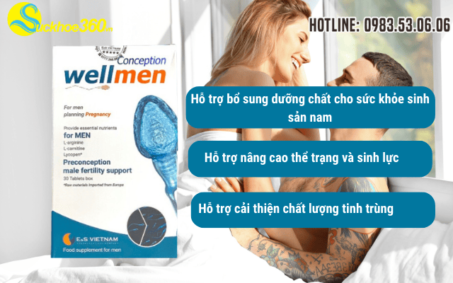 Tác dụng viên uống hỗ trợ sinh lý nam Wellmen Conception ra sao?