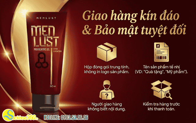 Quy trình đóng gói và giao hàng kín đáo khi mua Gel Menlust online