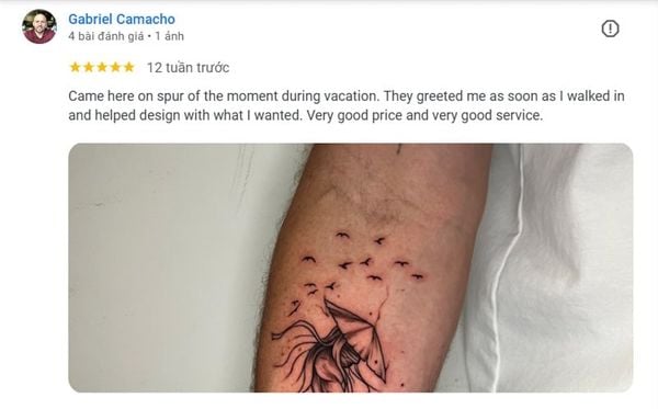 Feedback thật từ khách hàng về tiệm xăm uy tín