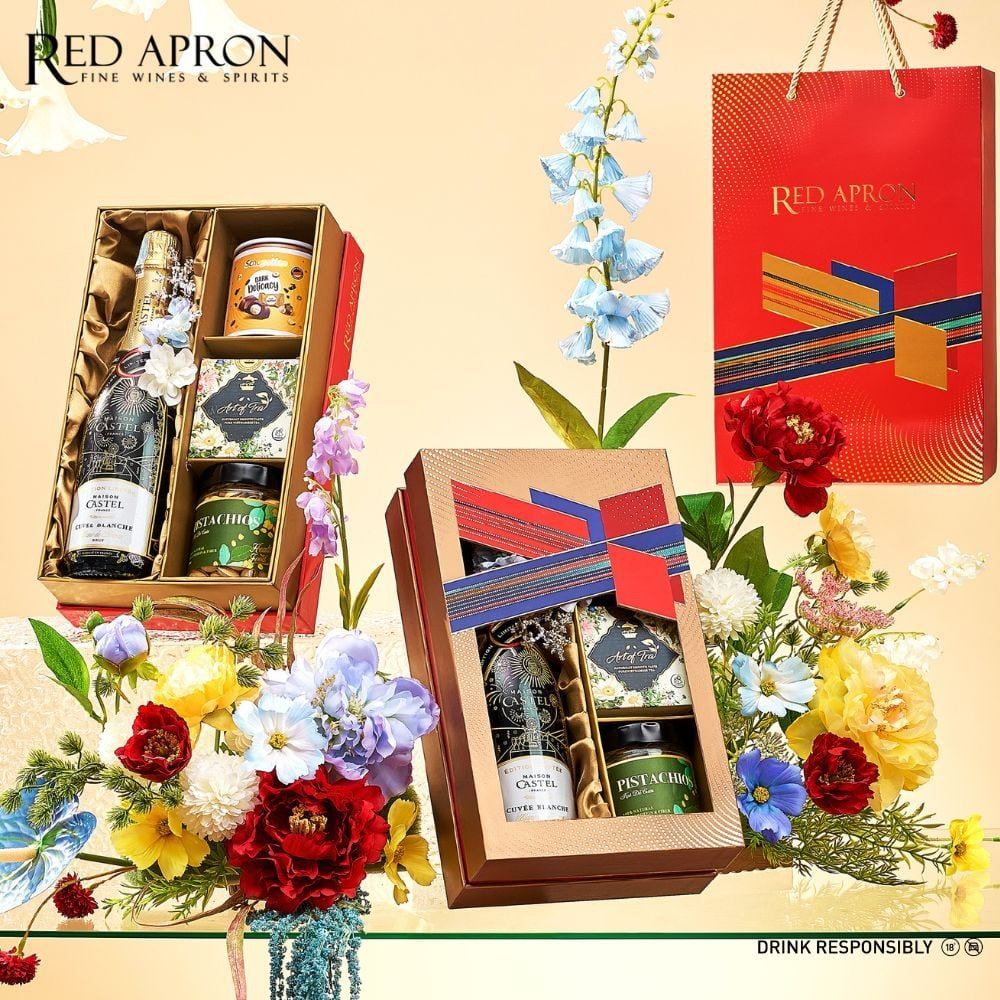 Giỏ quà Tết Basket 14 Xuân Rộn Ràng 980k Red Apron