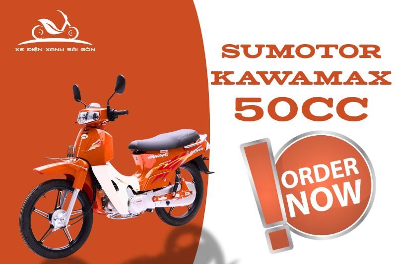 Xe số 50cc Sumotor Kawamax bản màu cam khoẻ khoắn