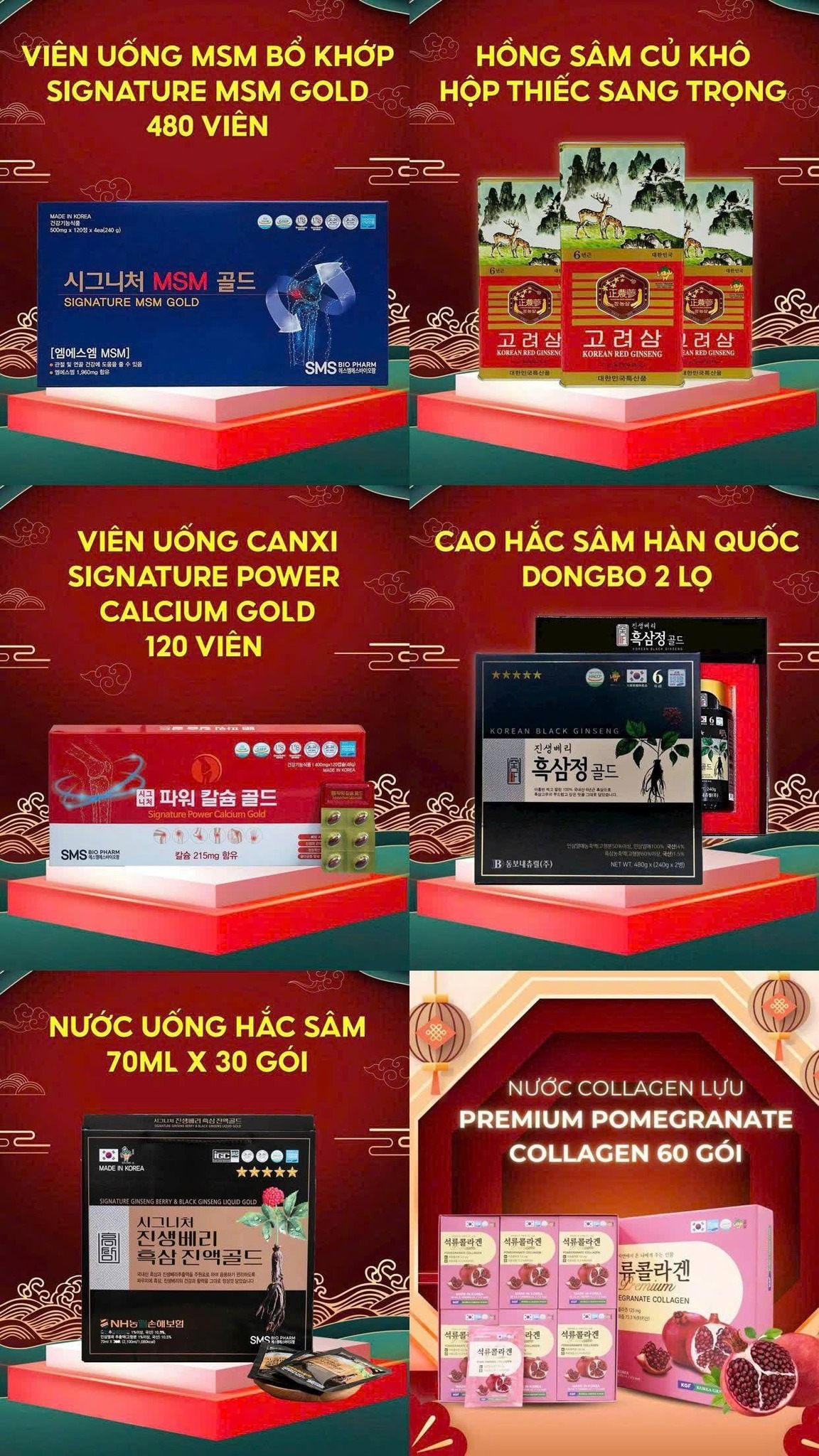 Cap bán giỏ quà Tết