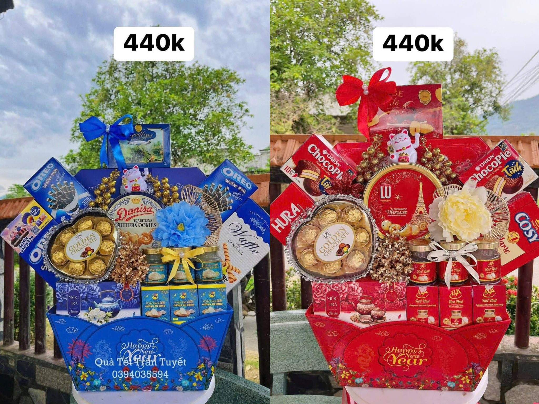 Cap đăng bán giỏ quà Tết