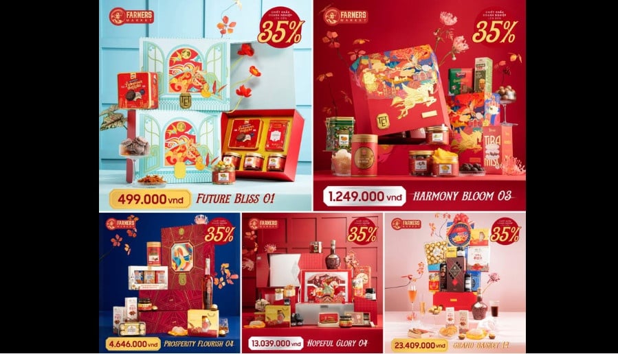 Cap đăng bán giỏ quà Tết