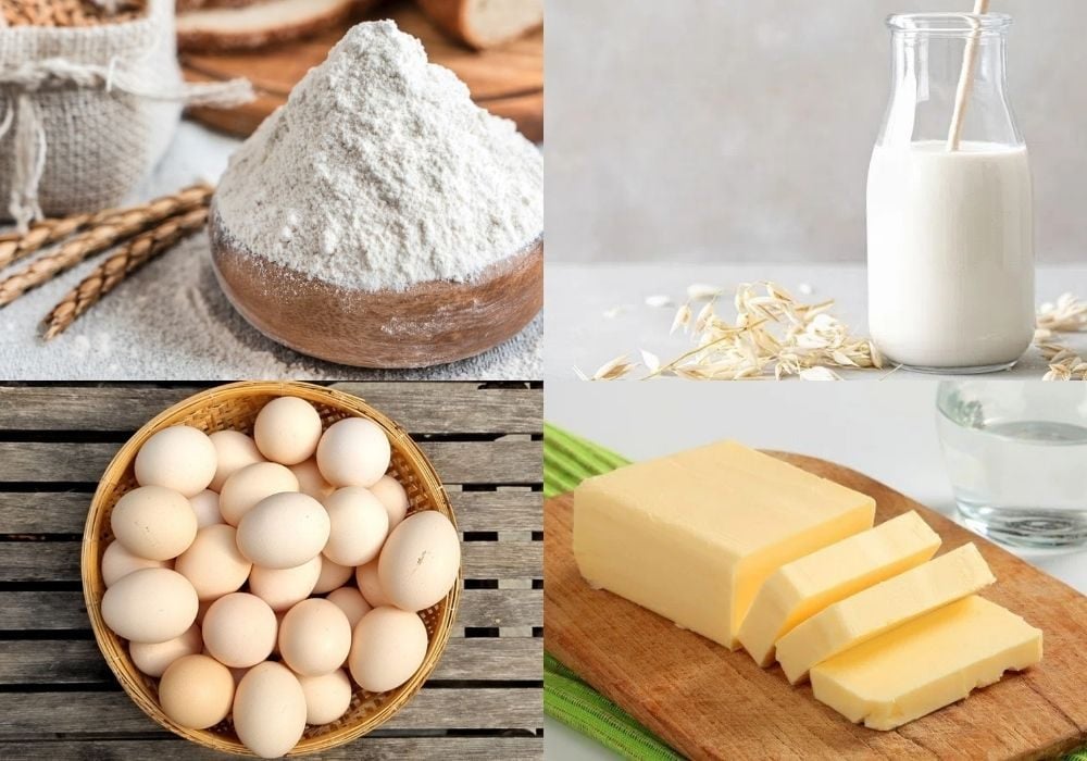 Nguyên liệu làm bánh mì cuộn xúc xích