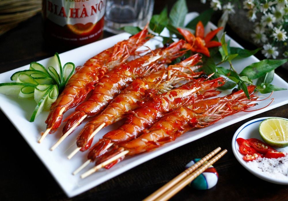 Tôm sú nướng muối ớt