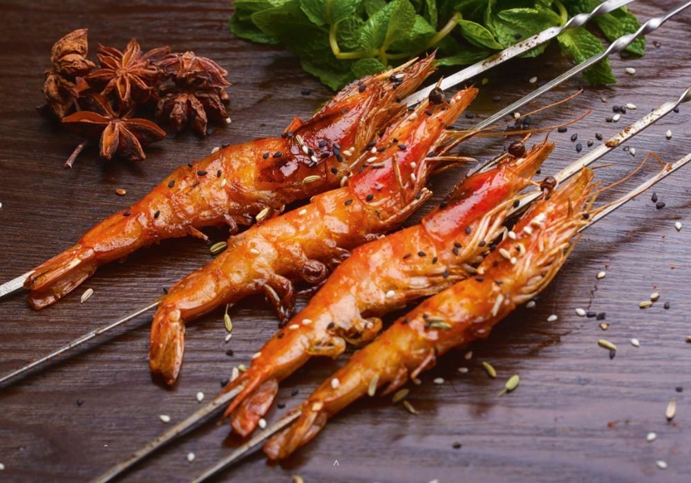 Tôm sú nướng sa tế