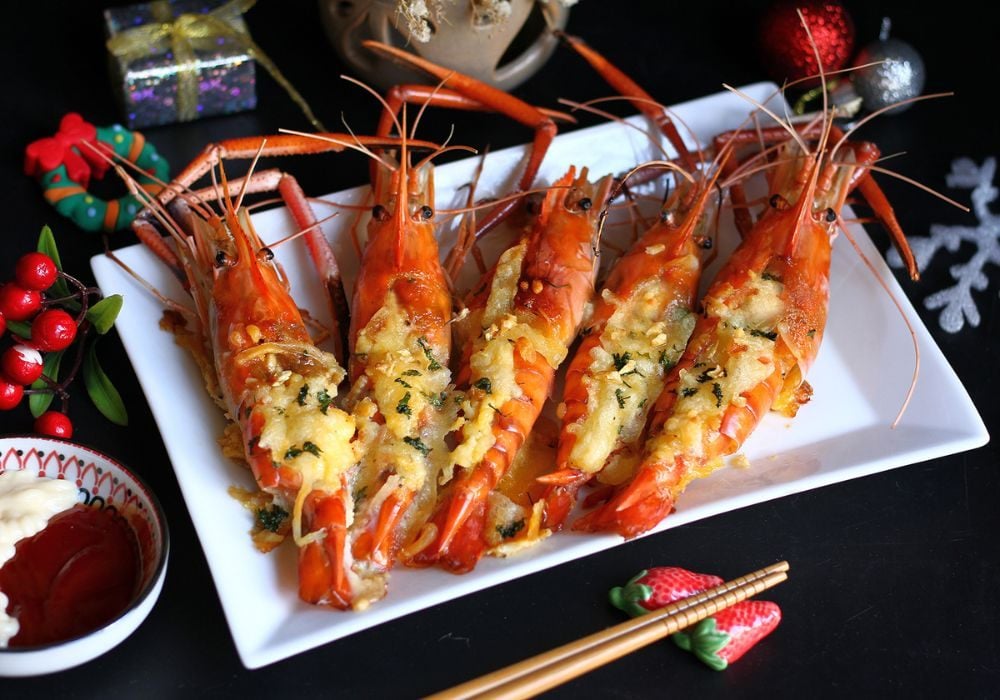 Tôm sú nướng phô mai