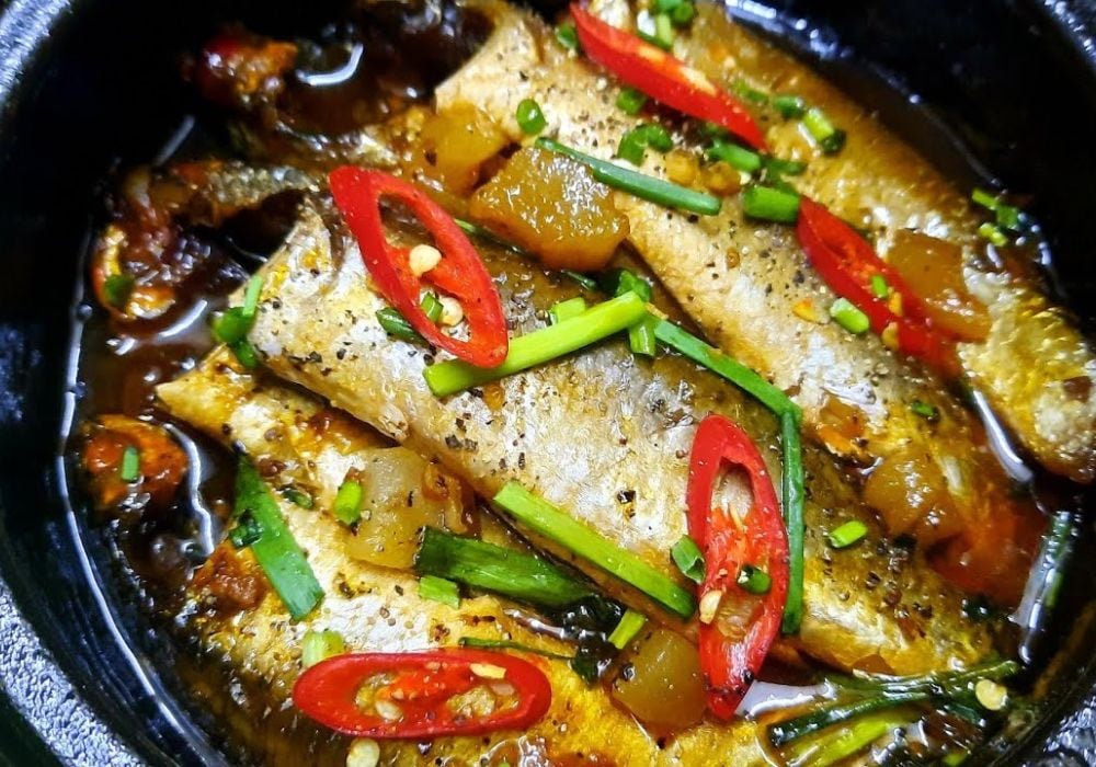 Cá đối kho tiêu