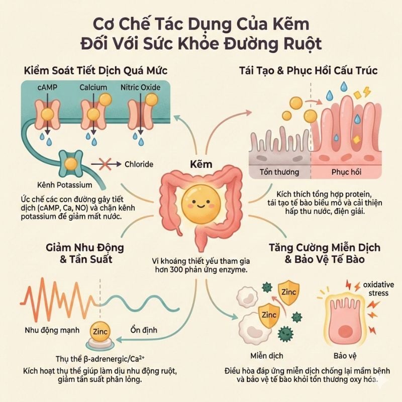nhathuocvietnhat.vn - Cơ chế tác dụng của kẽm đối với sức khoẻ đường ruột