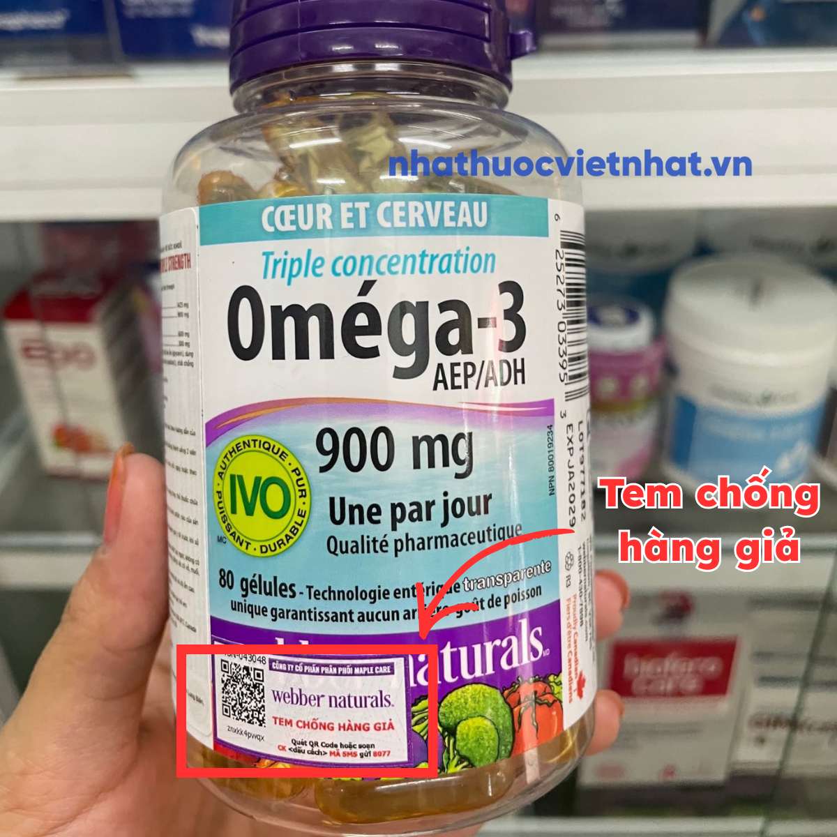 nhathuocvietnhat.vn-Hướng dẫn phân biệt Omega e webber chính hãng qua tem chống hàng giả