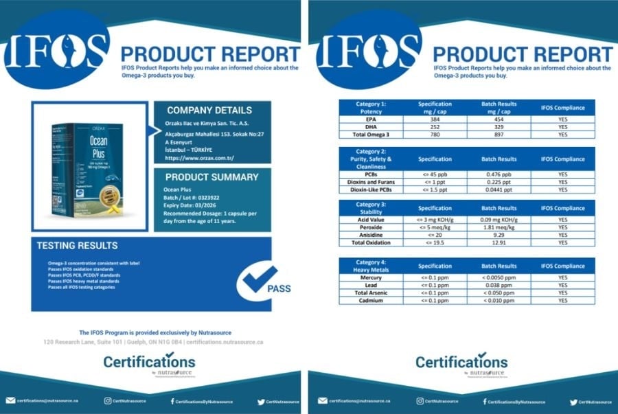 nhathuocvietnhat.vn - Chứng nhận IFOS 5 sao cho từng lô của Ocean Plus