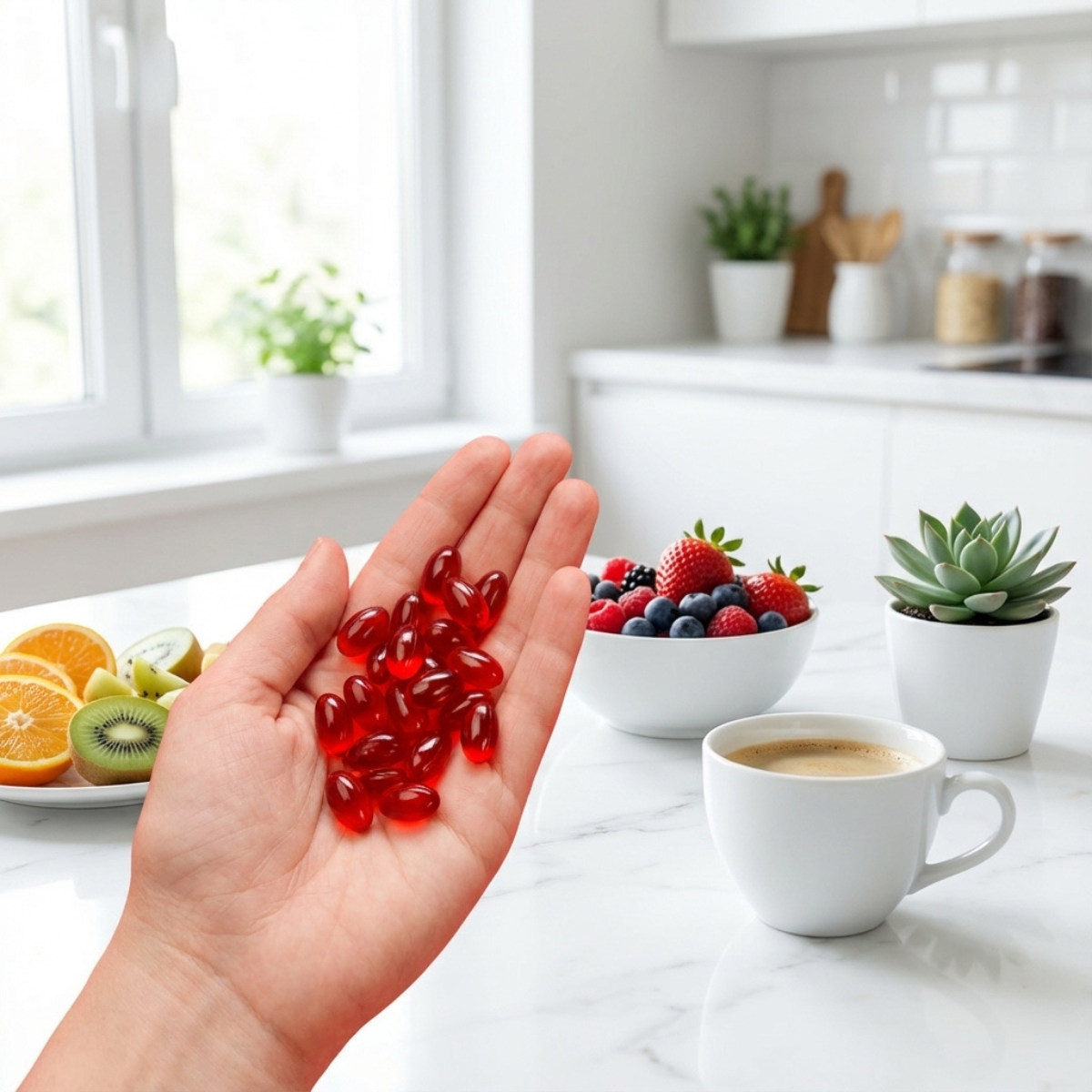 nhathuocvietnhat.vn-viên nang có màu đỏ ruby đẹp mắt – đó chính là astaxanthin tự nhiên.