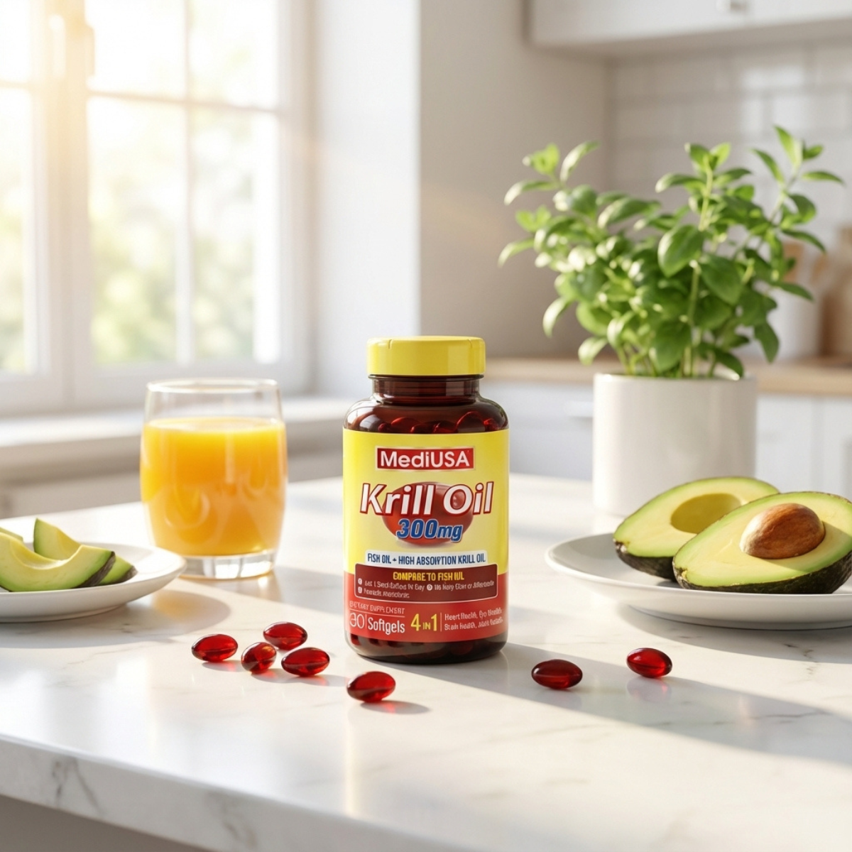 nhathuocvietnhat.vn-Krill Oil MediUSA viên uống bổ sung omega 3 từ nhuyễn thể chất lượng và giá thành hợp lý