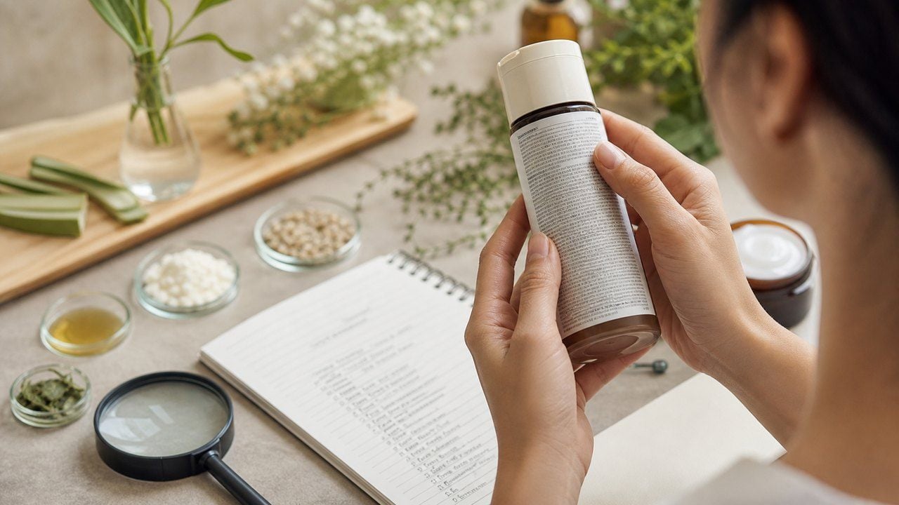 Đọc bảng thành phần mỹ phẩm để nhận biết sản phẩm có phù hợp thuần chay