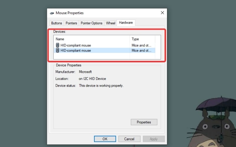 Kiểm tra trạng thái chuột cảm ứng trong Control Panel