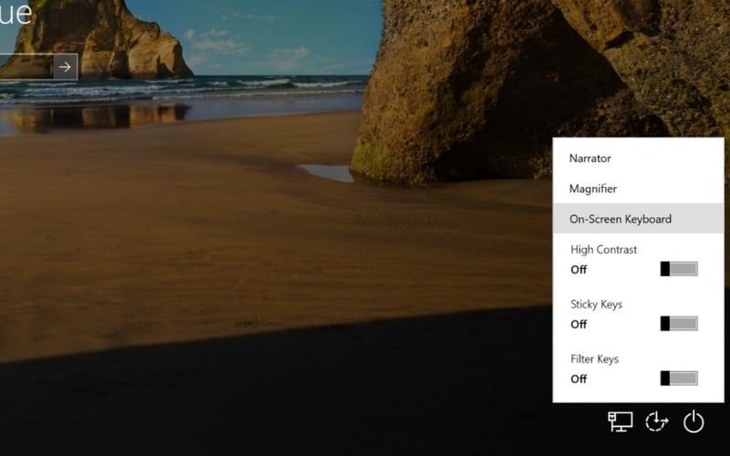 Mở bàn phím ảo khi ở màn hình khóa