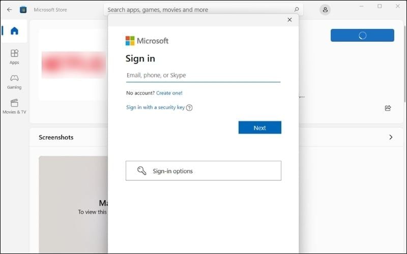 Đăng nhập tài khoản Microsoft nếu hệ thống yêu cầu