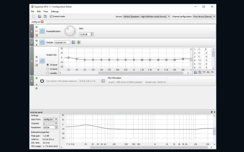 Phần mềm tăng âm lượng Equalizer APO