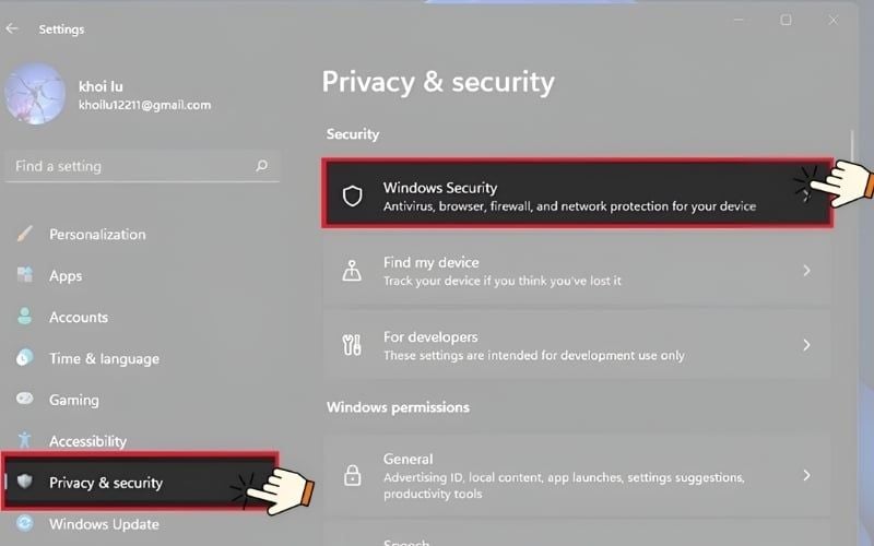 Sử dụng Windows Security để quét toàn bộ hệ thống