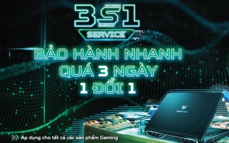 Acer cam kết sửa chữa trong 72 giờ, nếu quá thời hạn sẽ đổi máy mới