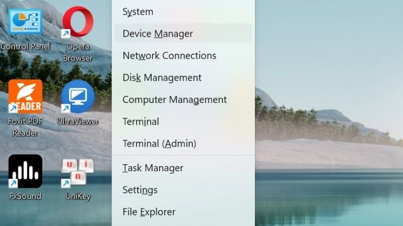Sử dụng công cụ Device Manager