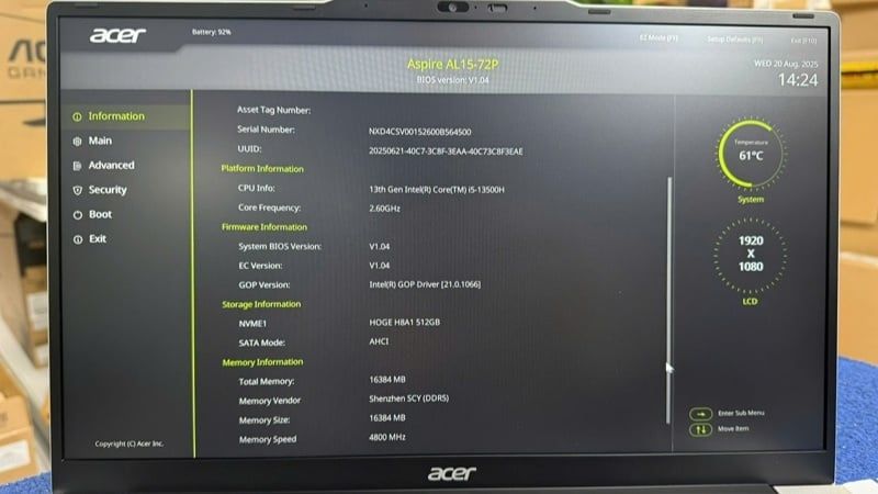 Kiểm tra thông qua thông số kỹ thuật