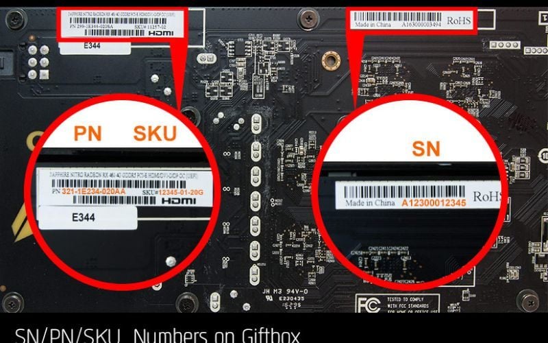 Tìm số Serial Number (S/N) trực tiếp trên card đồ họa