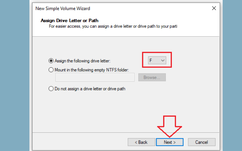 Đặt tên cho ổ đĩa mới