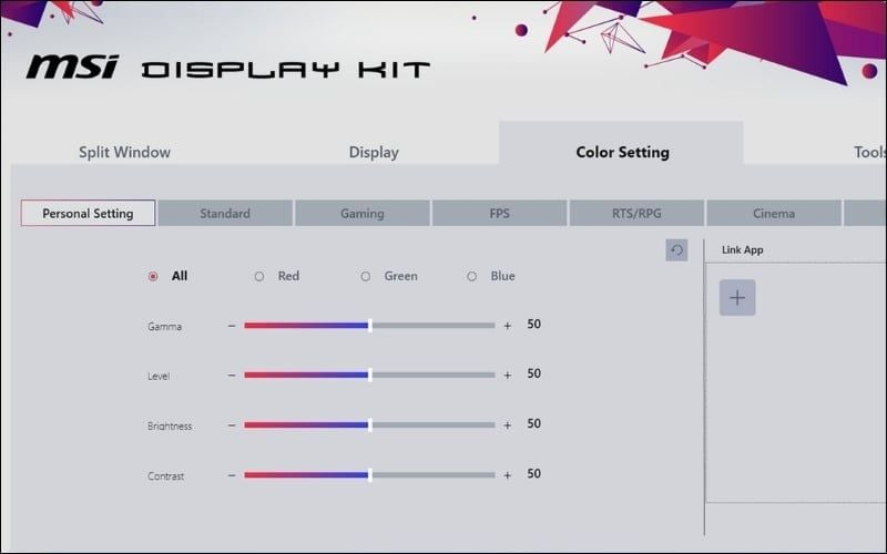 Chỉnh độ sáng màn hình PC bằng MSI Display Kit
