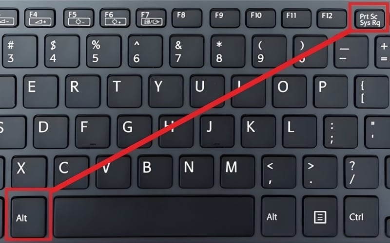 Dùng tổ hợp phím Alt + PrtSc để chụp cửa sổ đang hoạt động