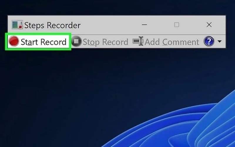 Dùng Steps Recorder để ghi lại và chụp từng bước thao tác