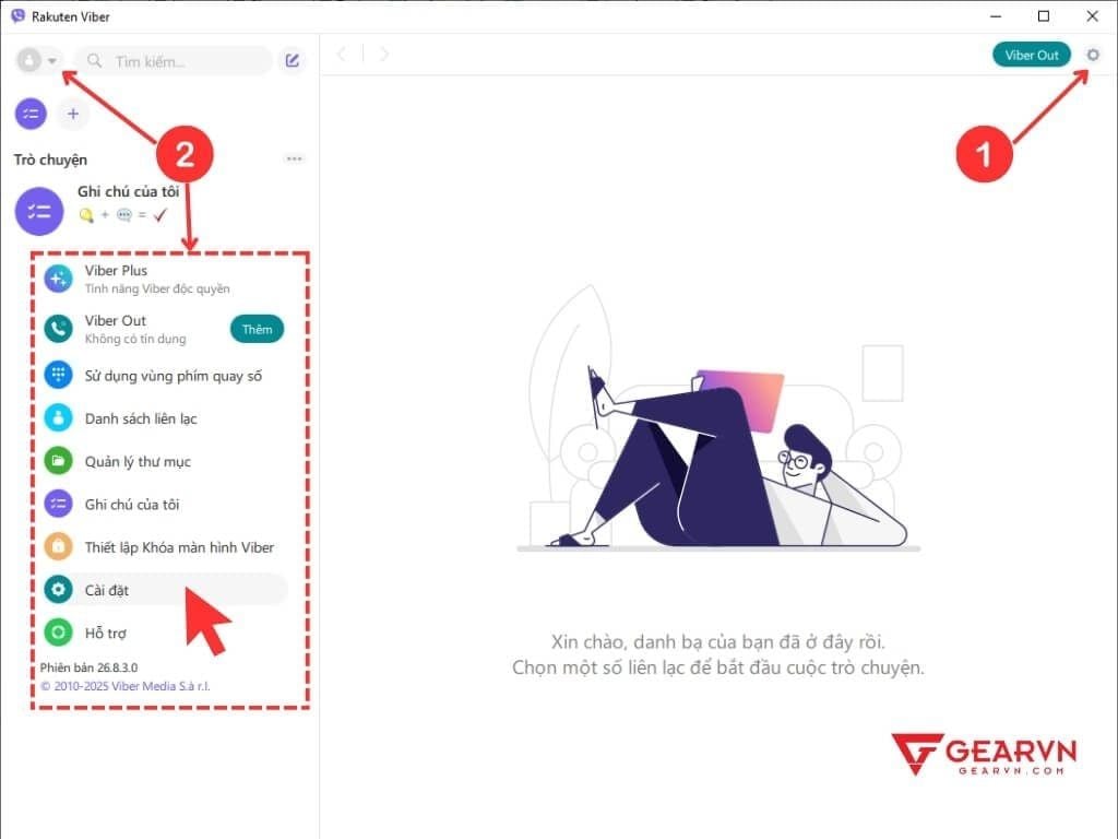 Cách đăng xuất Viber trên máy tính chi tiết và mới nhất - GEARVN