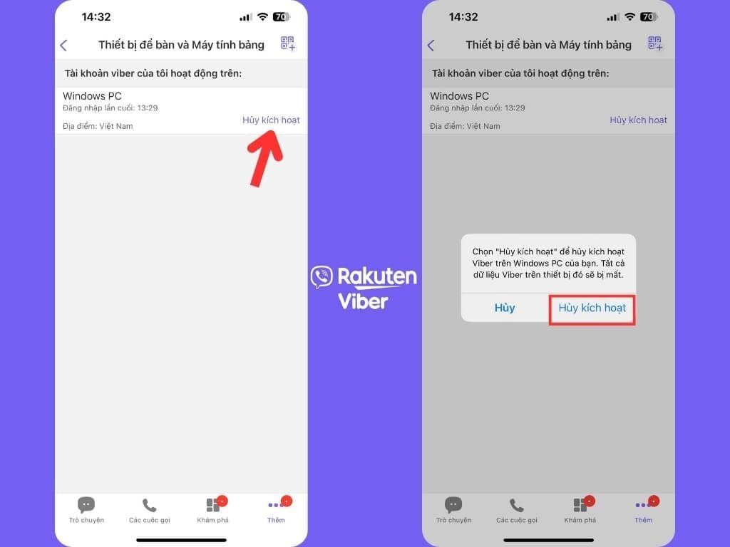 Cách đăng xuất Viber trên máy tính bằng điện thoại từ xa - GEARVN