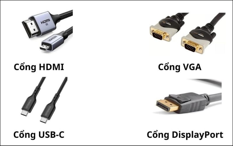 Xác định laptop và máy chiếu của bạn đang có những cổng kết nối nào