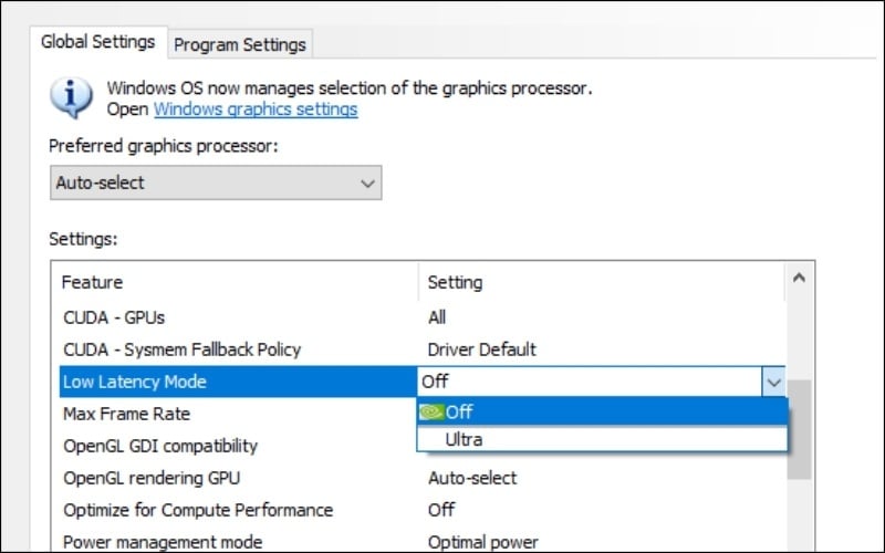 Low Latency Mode giúp giảm độ trễ đầu vào