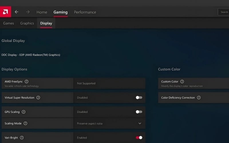 Tinh chỉnh tab Display giúp tối ưu màn hình