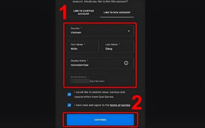 Đăng ký tài khoản mới nếu chưa có