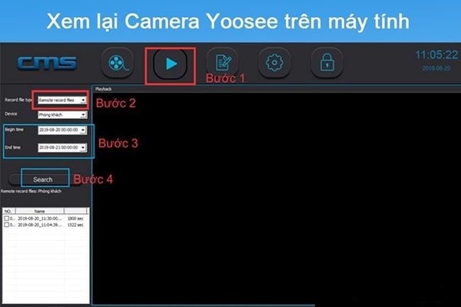 Cách thêm và xem Camera Yoosee trên máy tính