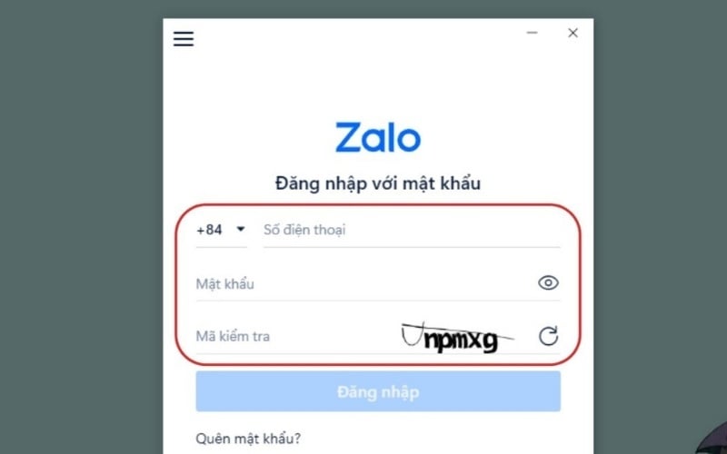 Đăng nhập bằng số điện thoại và mật khẩu