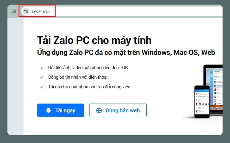Hãy chắc chắn rằng bạn đã tải file từ trang chủ Zalo