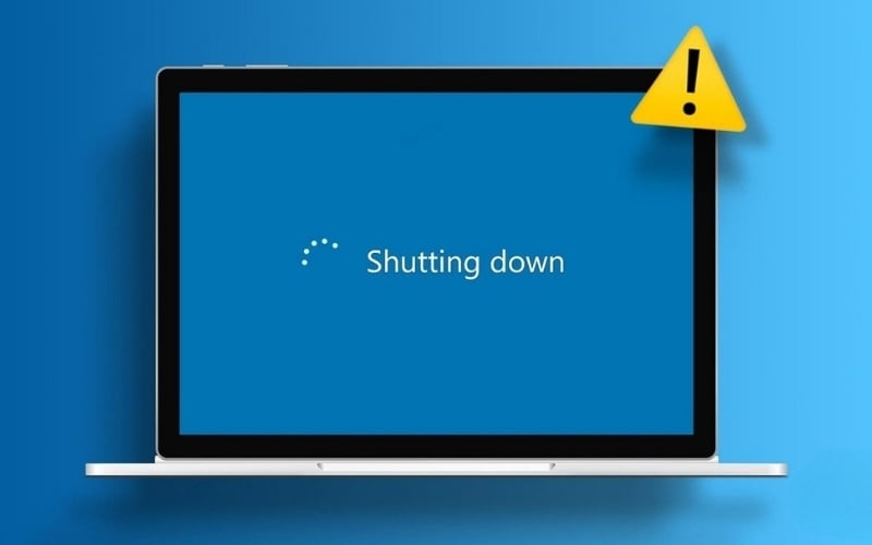 Tắt máy đột ngột có thể gây lỗi cho ứng dụng, treo máy,...